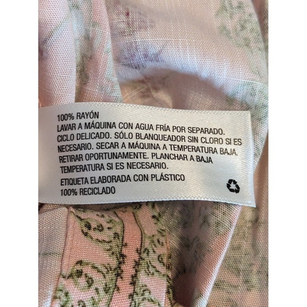 AguaBendita Target Mini Dress 3X Floral Tile Dainty Blush Pink Flutter Sleeve - Picture 15 of 16